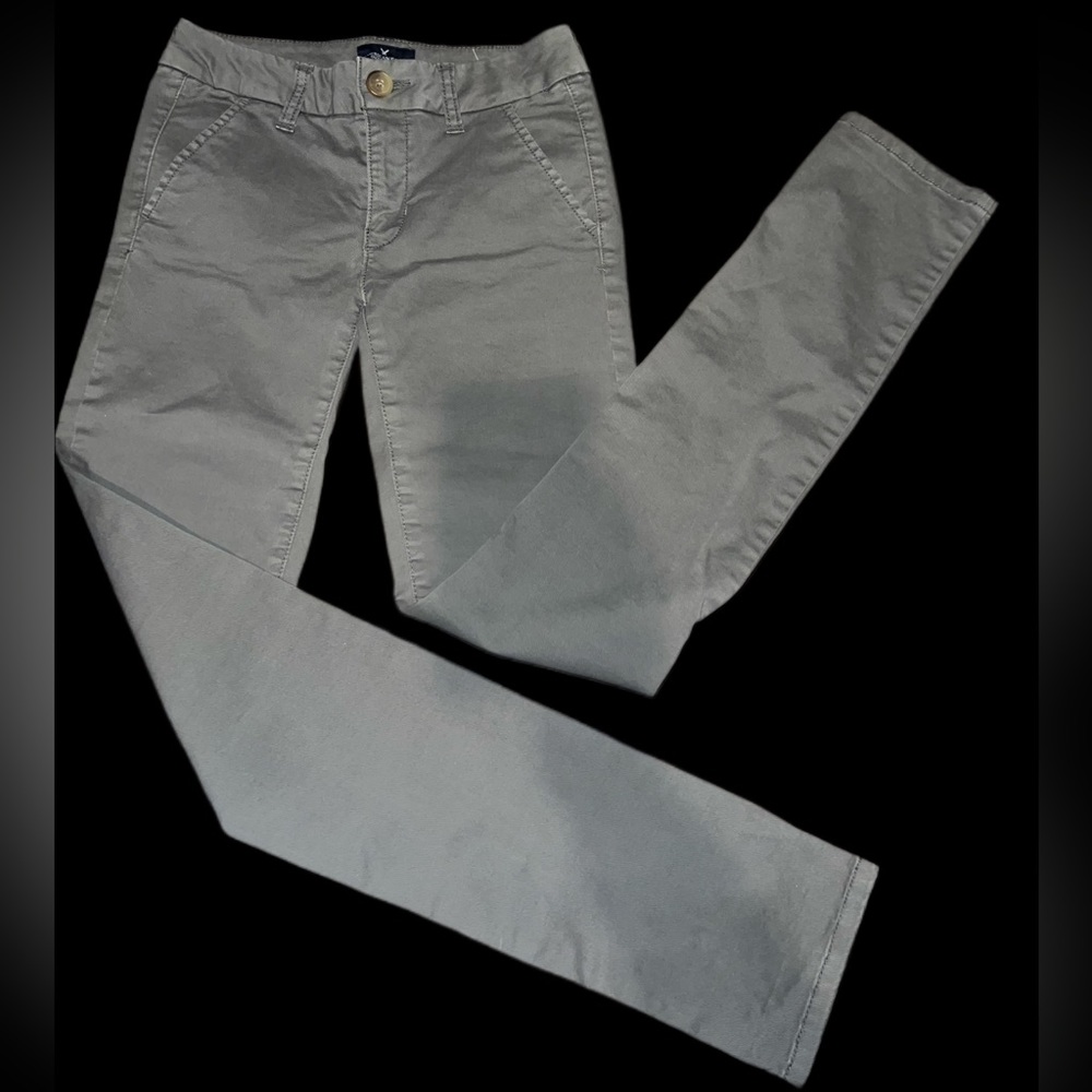 American Eagle Skinny Khaki Green Jeans